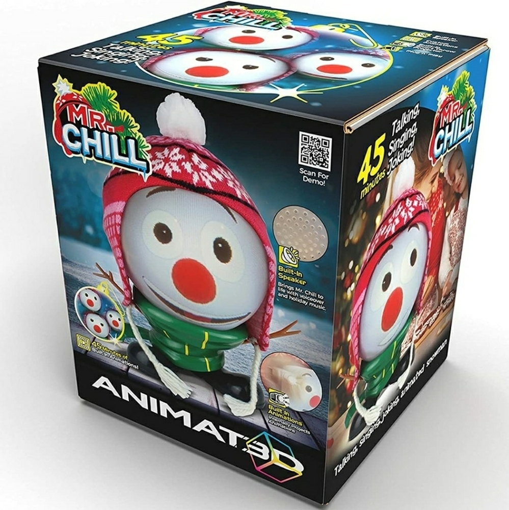 Mr. Chill Animated Singing Talking Christmas Projector $60 retail!!why pay more!